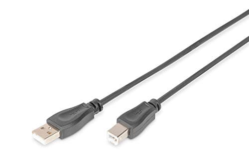 Image of DIGITUS USB 2.0 cable – 0.5 m – USB A to Type B – 480 Mbps – Connection cable for computers, notebooks, hubs, printers – Black
