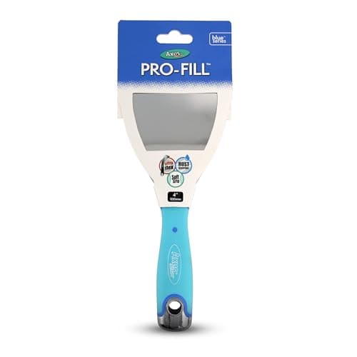 Image of Axus Decor Pro-Fill (Blue Series) Stainless Steel Flexible Filling Knife, Filler Knife - Putty Knife for Professional & DIY Projects - Anti Rust Blade and Rubberized Handle - 4 Inch/ 100mm