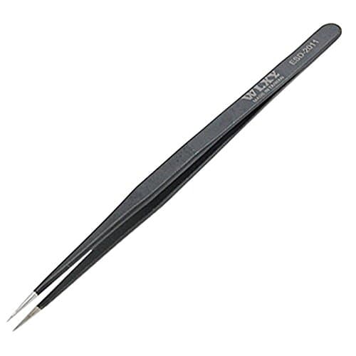 Image of Sourcingmap ESD-2011 Tweezers, Anti-Static Non-Magnetic Straight Pointed Tip for Craft Jewelry Electronics, 5 1/2" Overall Length