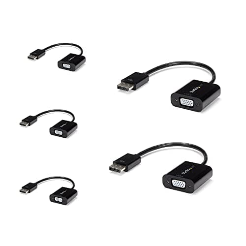 Image of StarTech.com 5-Pack DisplayPort to VGA Adapter - DisplayPort 1.2 to VGA Active Adapter - Digital DP to Analog VGA Video Converter Dongle - DisplayPort Male to VGA Female Monitor Adapter