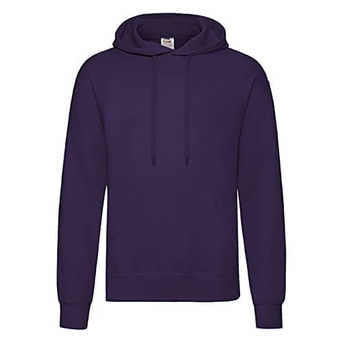 Image of Fruit of the Loom Men's Classic Hooded Sweatshirt Purple