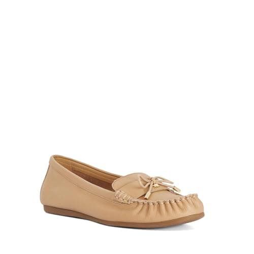 Image of Dune London Ladies Grier Leather Loafers Size UK 5 Camel