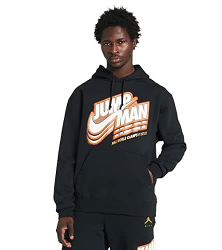 Image of Jordan Men's Black Core Pullover Hoodie, Black, L
