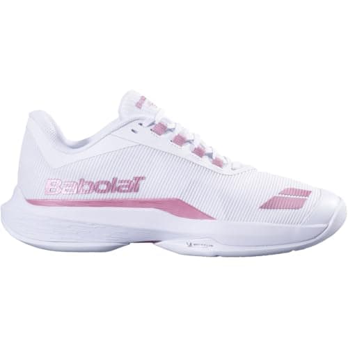 Image of Babolat Women's Jet Tere 2 All Court Tennis Shoes, White/Gold Pink, 7.5 UK