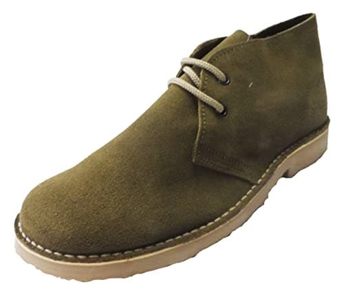 Image of Mazeys Mens Retro Desert Boots (Khaki, numeric_9)