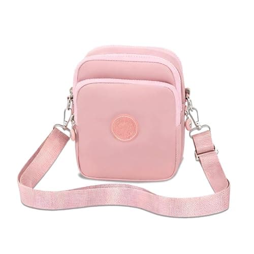 Image of Vexilon Pink Cross Body Bag Women, Waterproof Over Shoulder Bags for Women Oxford Cloth Material with Multiple Pockets, Practical Crossbody Phone Bag for Daily Use and Travel
