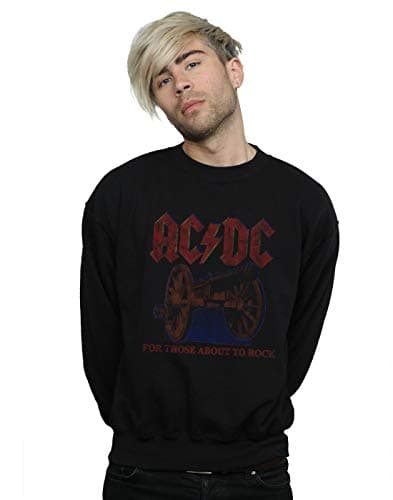 Image of AC/DC Men's for Those About to Rock Canon Sweatshirt Black XXXX-Large