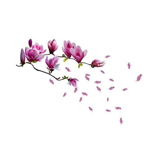Image of Huge Magnolia Flowers Mural Art Decal Wall Stickers- Removable and Repositionable - Living Room Deluxe Decal