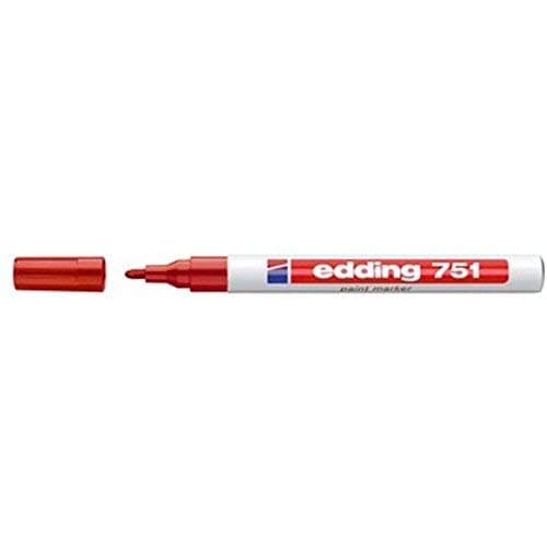 Image of edding 751 PAINT MARKER PEN BULLET TIP - RED (PACK OF 3)