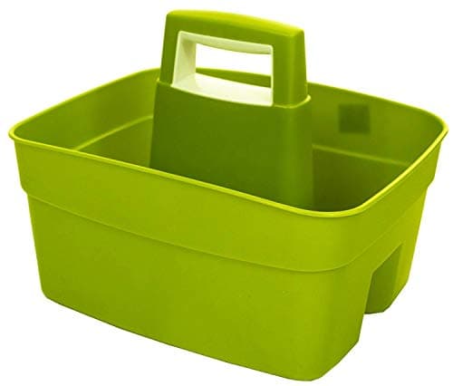 Image of Whitefurze Kitchen Caddy with Cream Insert, Plastic, Leaf Green