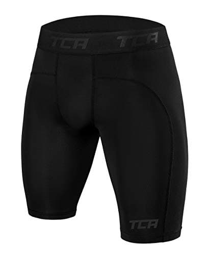 Image of TCA Men's Pro Performance Compression Base Layer Thermal Under Shorts - Black Stealth, M Men