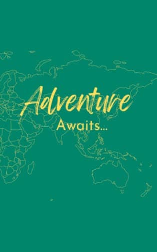 Image of Adventure awaits - A5 Travel journal 120 pages with to do lists, bucket lists area and blank map to colour in as you travel.