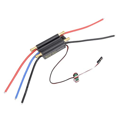 Image of QWUUYEC 30A RC Boat ESC - Brushless Speed Controller with High Efficiency Cooling, Embedded SBEC for 450mm RC Boat Enthusiasts