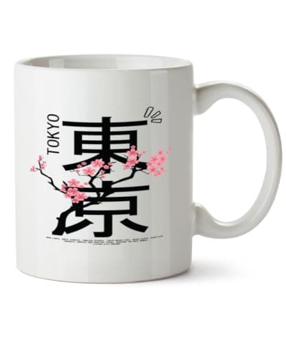 Image of Hippowarehouse Tokyo Street Design Printed Mug Various Colour Options Ceramic Cup Kitchenware 11oz