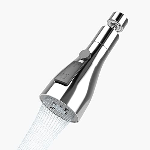 Image of Cuysfead 360°Swivel Spout FM22 M24 Kitchen Sink Tap Spray Attachment Head with 3 Modes,Replacement Tap End Diffuser Spout,Faucet Pressurised Water Nozzle Aerator with Adapter Filter Accessories,G1/2