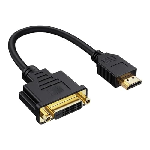 Image of Ksywydu HDMI to DVI Cable Adapter, Female DVI to Male HDMI Bi-Directional Dual Link Converter, 1ft / 0.3m AV Cable, Supports 1080p Full HD 60Hz for TV, PC, Gaming Console, Monitor, Projector