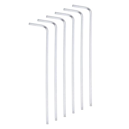 Image of sourcing map 6pcs Ball End Hex Key Wrench 1.5mm Metric Chrome-Vanadium Steel L-Shape Hexagon Wrenches Repairing Tool for Home Bike Motorcycle Repair, Silver