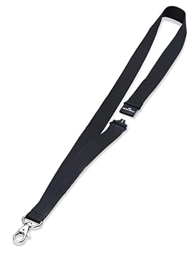 Image of Durable Textile Lanyard ECO with Clip | Made of Bamboo | Perfect for Schools, Offices, Events, etc. | Pack of 10 Black Lanyards