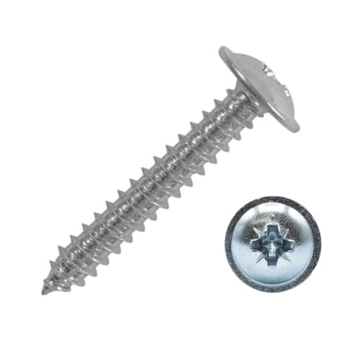 Image of No.8 x 1.1/2" (4.2mm x 38mm) Pozi Flanged Self-Tapping Screw - Stainless Steel (A2) (Pack of 20) AB Point BS4174