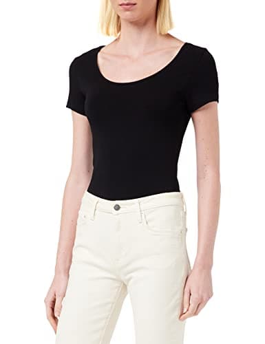 Image of Vero Moda Womens Vmmaxi My Soft U-neck Noos T-Shirt, Black, M UK