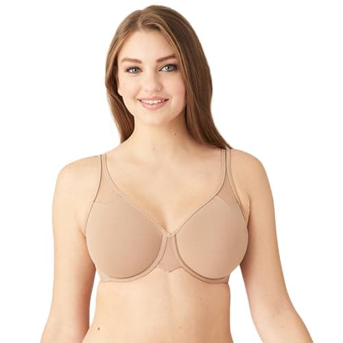 Image of Wacoal Women's PLUME Plain Seamless Everyday Bra, Beige (Moka), 34DD (Manufacturer Size: 90E)