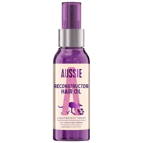 Image of Aussie Reconstructor Hair Oil With Avocado, Jojoba Oil and Macadamia Nut Oil, 3 Miracle Hair Oil For Dry Damaged Hair, Leightweight Reconstructor Oil Treatment, 100 ml