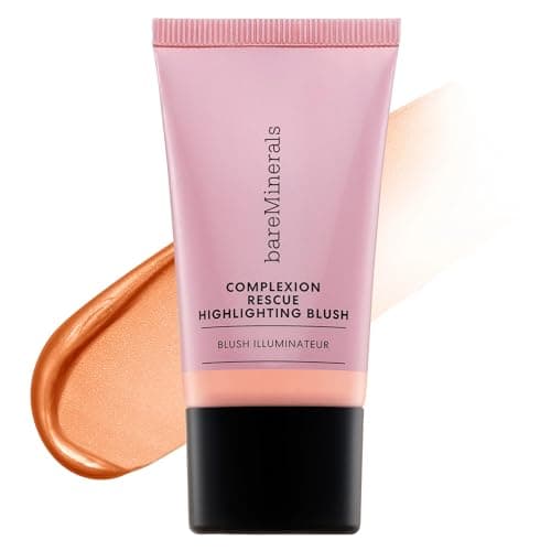 Image of bareMinerals COMPLEXION RESCUE Highlighting Liquid Blush - Liquid Highlighter + Blush Hybrid, Buildable, Gel-Cream, Liquid Blush for Cheeks, All Day Wear, Vegan
