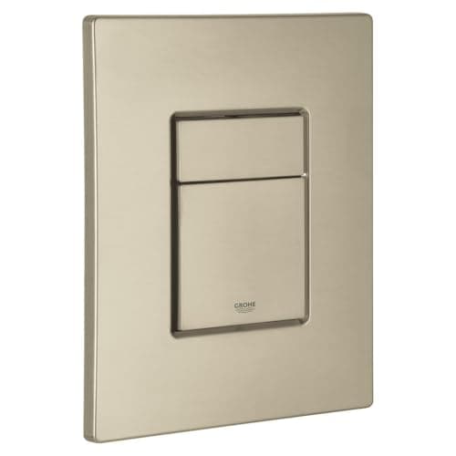 Image of GROHE Skate Cosmopolitan Flush Plate for Concealed Gd2 Cisterns, Water-Saving, Dual Flush with Start-and-Stop Activation, Easy To Install, Brushed Nickel 38732EN0