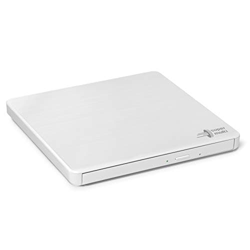 Image of Hitachi-LG GP60 External DVD Drive, Slim Portable DVD Burner/Writer/Player for Laptop, Windows and Mac OS Compatible, USB 2.0, 8x Read/Write Speed - White