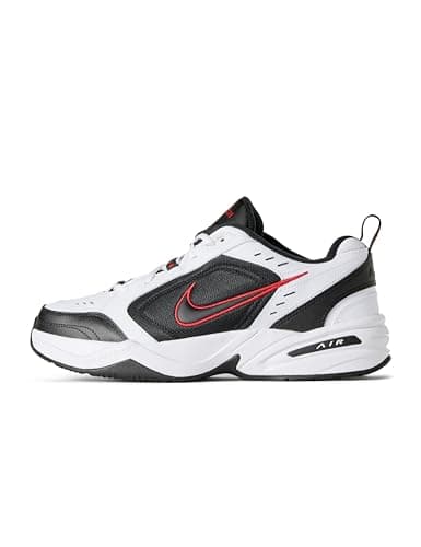 Image of Nike Air Monarch Iv, Men's Gymnastics Gymnastics Shoes, White (White/Black/Varsity Red 101), 7.5 UK (42 EU)