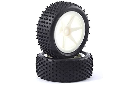 Image of Fastrax Stub' 1/10th Off-Road Buggy Pre-Mounted Front Tyres on 6 Spoke Wheels (2) Fastrax