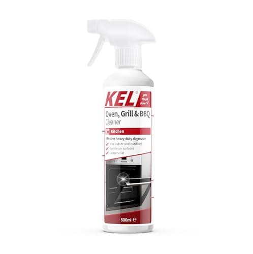 Image of KEL Oven, Grill & BBQ Cleaner Spray 500ml - Heavy-Duty Degreaser for Baked-On Food & Burnt Grease - Fast-Acting Professional Cleaning Spray for Ovens, Barbecues, Grills, Racks & Trays
