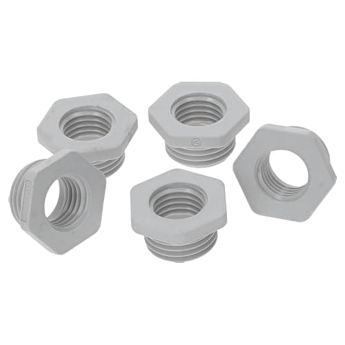 Image of Kalitec G6161200 Reduction M16/M12 Plastic Light Grey I Reducer Cable Gland Hexagonal I M12 Female Thread I M16 Male Thread I IP68 Pack of 5