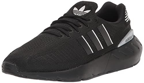 Image of adidas Originals Women's Swift Run 22 Sneaker, Black/Silver Metallic/White, 6
