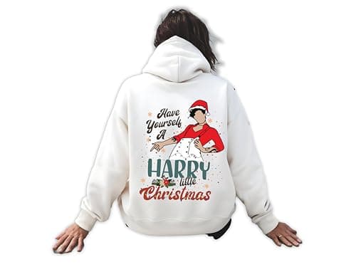 Image of Star Little Christmas Harry House Styles One 1D Direction Hooded Jumper Sweatshirt Strings Harajuku Y2K Unisex Oversized Hoodie XS S M L XL XXL 3XL 6-24 Adult Pullover Sweatshirt Men Women