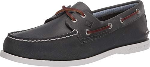 Image of Sperry Men's A/O 2-Eye PLUSHWAVE Boat Shoe, Navy, 6 UK