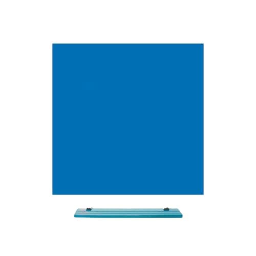 Image of MagniPlan Magnetic Glass Wipe Board for Office, Meeting Room, Classroom, Home Office, Playroom and Bedroom - 450mm x 450mm - Blue