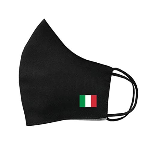 Image of inking house Italy Flag Cotton Face Mask Protective Covering Washable Reusable Breathable Cover Italian Flag