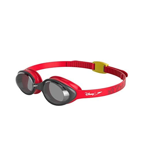 Image of Speedo SPEFT Unisex Child Disney Illusion Junior Goggles - Lava Red/Black/Smoke, One Size