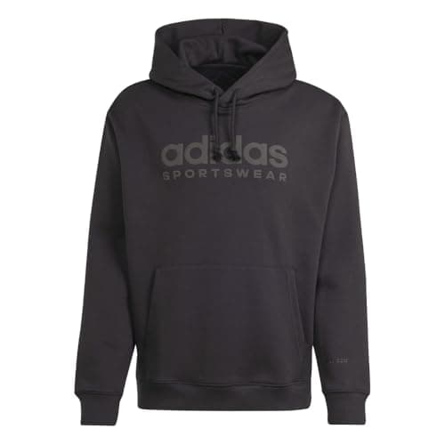 Image of adidas Men's All Szn Fleece Graphic Hoodie Hooded Sweatshirt, Black, M Lang