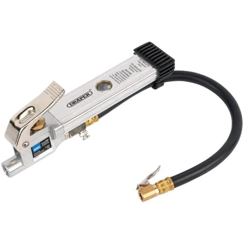 Image of Draper 36633 Air Line Inflator with Open Ended Clip on Connector,Blue