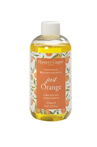 Image of Hassett Green London - Just Orange - Fragrance Oil Reed Diffuser Refill - Larger Size 250ml Bottle
