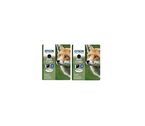 Image of Epson T1281 x2 Original Durabrite Fox Ink Cartridges, Black (Twin Pack), Genuine
