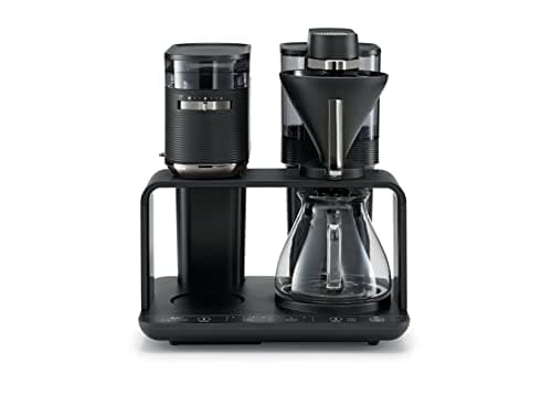 Image of Melitta EPOS Pour Over Coffee Machine with Grinder: Unique Brewing System & Innovative Design, Black & Silver