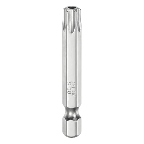 Image of sourcing map T40 Security Torx Bit 1/4" Hex Shank 2" Long S2 Steel Magnetic Tamper Resistant Star Bits Screwdriver Torx Head with Hole for Driver Drill Bits Remove Fastening Screws