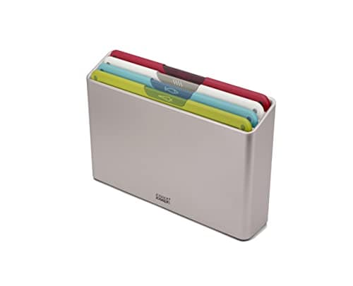 Image of Joseph Joseph Folio Icon - 4 Piece Food Specific, Non-Slip Color-Coded Cutting Board Set with Storage Case, Regular- Multicolor