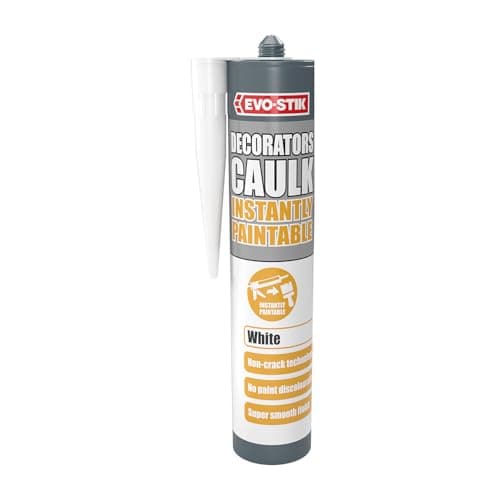 Image of EVO-STIK Instantly Paintable Decorators Caulk White, Can be Overpainted Immediately, Won’t Crack or Discolour, Smooth Finish, 290ml