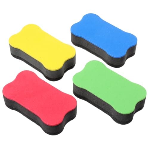 Image of 4Pcs Whiteboard Dry Erase Erasers Chalkboard Wiper Teacher Supplies Magnetic Cleaning Pads White Board Cleaning Tools for Dry Erase Markers (2.75 ×1.57 ×0.79 inches/7 × 4 × 2 cm)