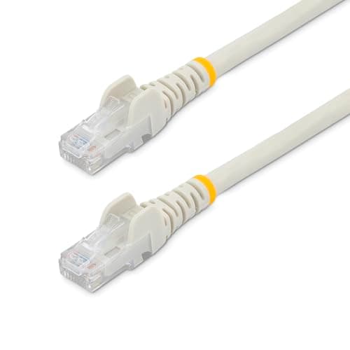 Image of StarTech.com 15ft CAT6 Ethernet Cable - White CAT 6 Gigabit Ethernet Wire -650MHz 100W PoE RJ45 UTP Network/Patch Cord Snagless w/Strain Relief Fluke Tested/Wiring is UL Certified/TIA (N6PATCH15WH)