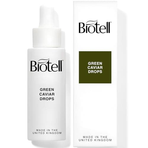 Image of Biotell Green Caviar Drops 30ml – Hyaluronic Acid Serum for Face, Hydrating & Plumping Face Serum, Brightening Glow Serum with AHAs for Dry, Dull & Uneven Skin, Lightweight Non Greasy Facial Serum